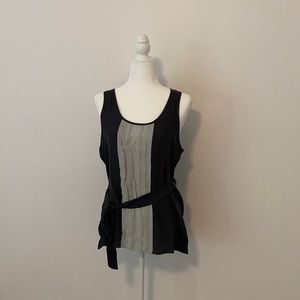 Banana Republic Tuxedo Style Sleeveless Silk Top
